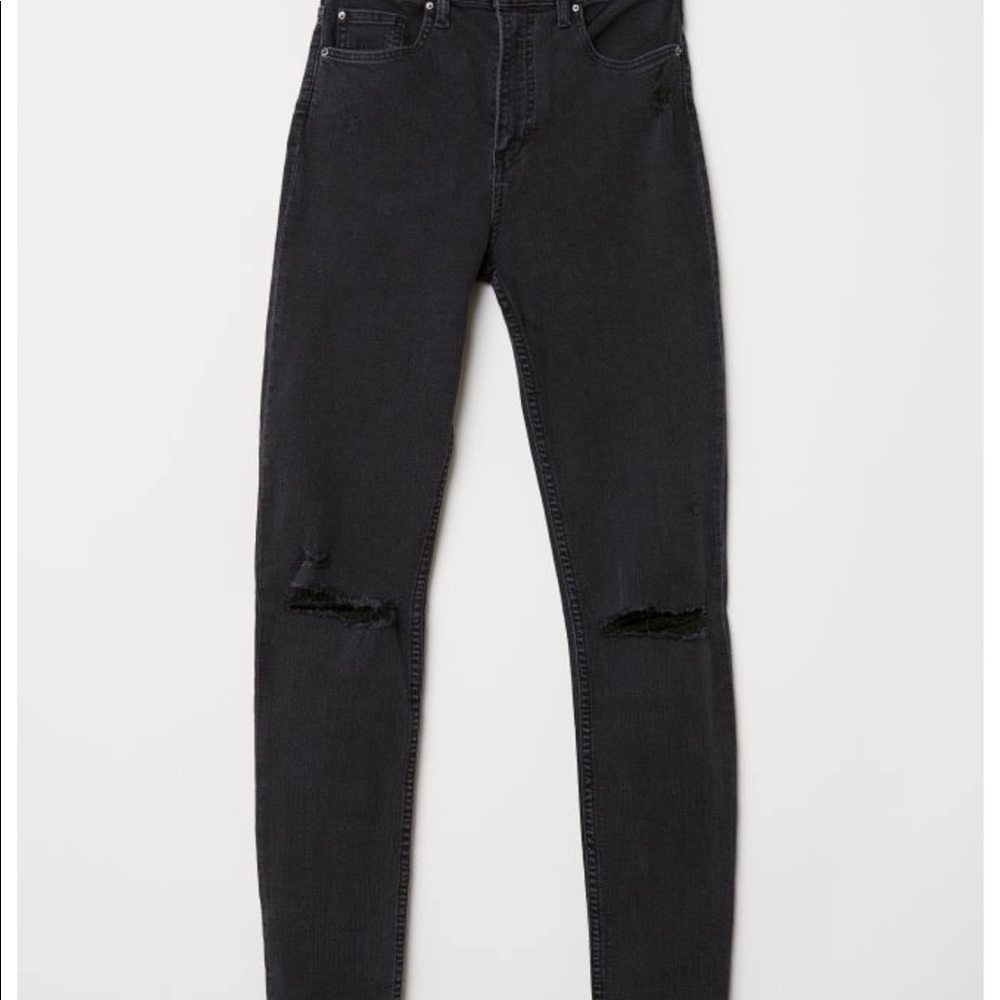 H&M dark gray Ripped Jeans - Picture 2 of 4